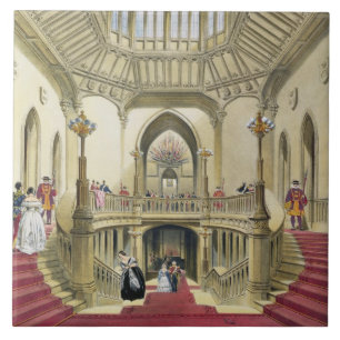De grote trap, Windsor Castle, van 'A Histo' Tegeltje
