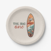 De Grote Tropische Hawaïaanse Surf Verjaardag Papieren Bordje (Voorkant)