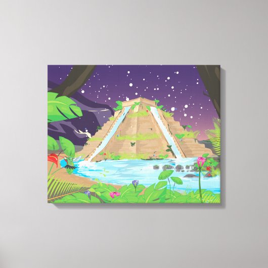 De grote tuinen van Babylon Canvas Afdruk (Voorkant)