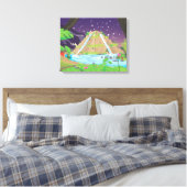 De grote tuinen van Babylon Canvas Afdruk (Insitu (Slaapkamer))