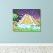 De grote tuinen van Babylon Canvas Afdruk (Insitu (Houten vloer))