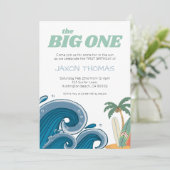 De grote uitnodiging van de eerste verjaardag (Staand voorkant)