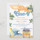 De grote uitnodiging van één Surf om de 1e verjaar (Voorkant)