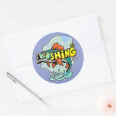 De grote vangst! ronde sticker (Envelop)