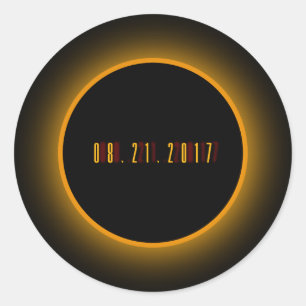 De Grote Verduistering 08.21.2017 Ronde Sticker