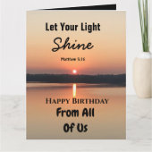 De grote verjaardag laat uw licht Schrift Scriptte Kaart (Voorkant)