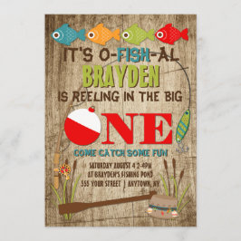 De grote Vist de eerste verjaardag Kaart