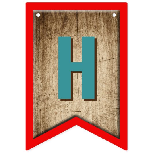 De grote Vist de eerste verjaardag Vlaggetjes (Tweede vlag)