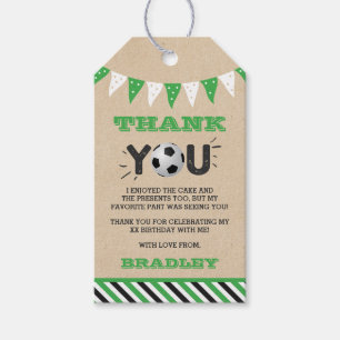 De grote..   Voetbal 1ste verjaardag Cadeaulabel