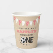 De grote.. | Voetbal 1ste verjaardag Papieren Bekers (Achterkant)