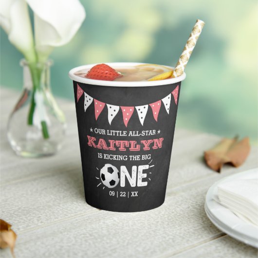De grote.. | Voetbal 1ste verjaardag Papieren Bekers (Insitu)