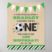 De grote.. | Voetbal 1ste verjaardag Poster (Voorkant)