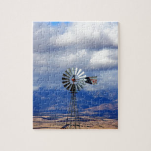 De grote Westerne windmolen Legpuzzel