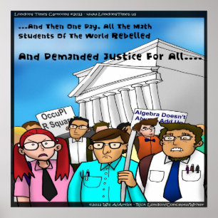 De Grote Wiskunde Geek Rebellion Funny Poster