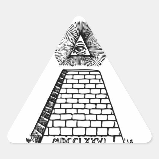 De Grote Zaal van de Verenigde Staten Driehoek Sticker (Voorkant)