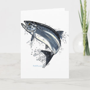 De grote zalm stroomopwaarts kaart