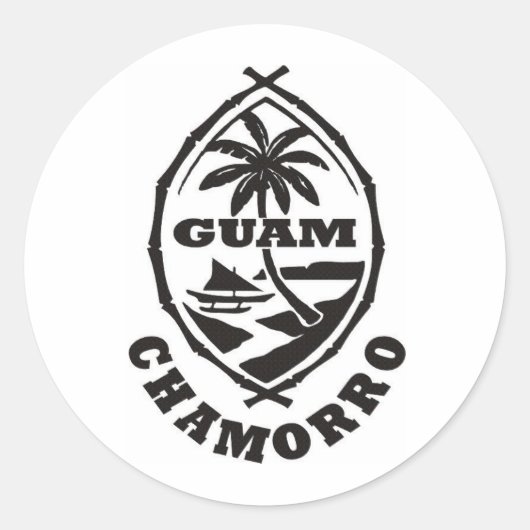 De grote zeehond van Guam Ronde Sticker (Voorkant)