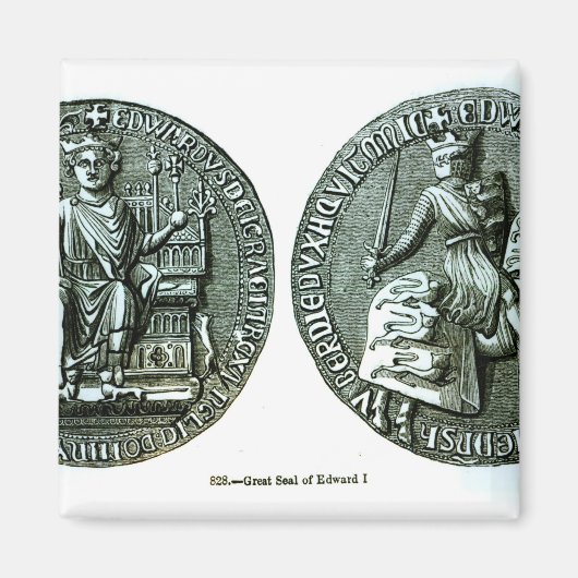 De grote zegel van Edward I Magneet (Voorkant)