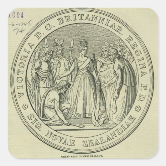 De grote zegel van Nieuw-Zeeland (Voorkant)