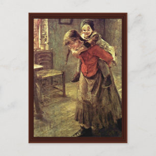 De grote zuster van Fritz Von Uhde Briefkaart