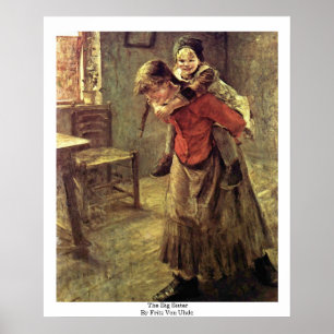 De grote zuster van Fritz Von Uhde Poster
