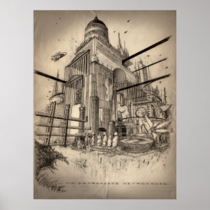 De grotere Sacramento-metropolis Poster