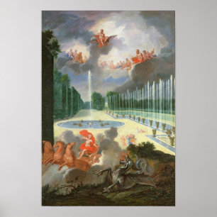 De Groven van Versailles. Uitzicht van Drakenpool Poster