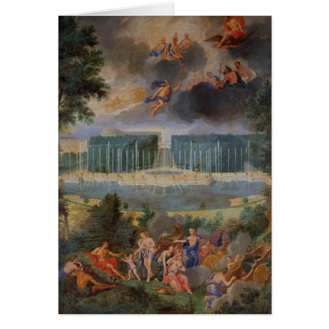 De Groven van Versailles. Uitzicht van het zwembad (Voorkant)