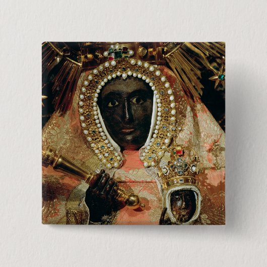 De Guadalupe Madonna Vierkante Button 5,1 Cm (Voorkant)