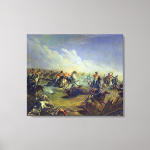 De Guard hussars die in de buurt van Warschau aanv Canvas Afdruk