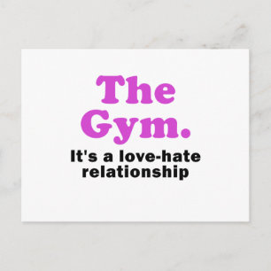 De Gym is een Relatie voor de liefdeshaat Briefkaart