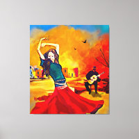 de GYPSY DANCER Stretched Canvas Print