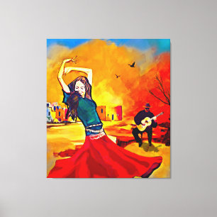 de GYPSY DANCER Stretched Canvas Print