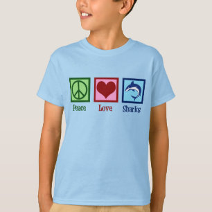 De Haaien van de Liefde van de vrede T-shirt