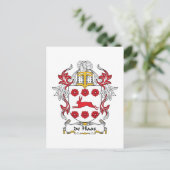 de Haas Family Crest Briefkaart (Staand voorkant)