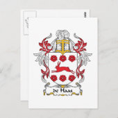 de Haas Family Crest Briefkaart (Voorkant / Achterkant)