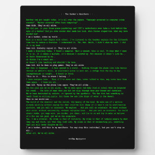 De Hacker's Manifesto Fotoplaat