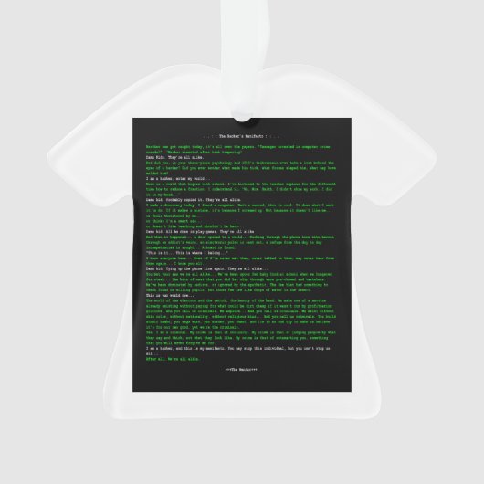 De Hacker's Manifesto Ornament (voorkant)