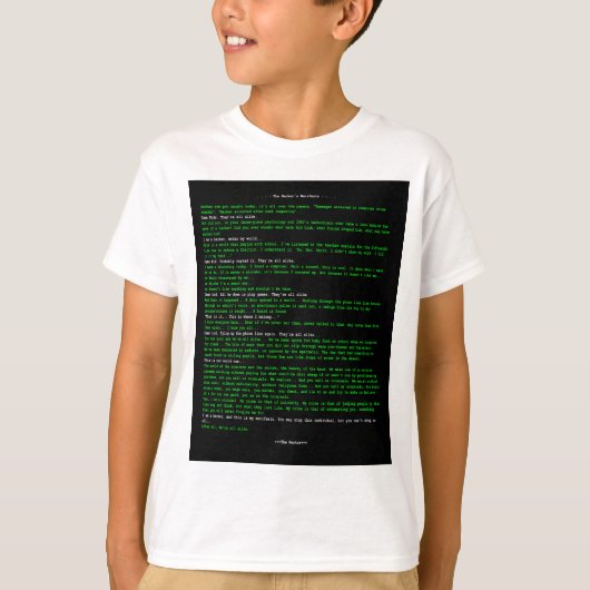 De Hacker's Manifesto T-shirt (Voorkant)