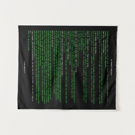 De Hacker's Manifesto Wandkleed (Voorkant (horizontaal))