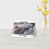 De Hagedis van Uromastyx als u de Gelukkige Kaart (Gele Bloem)