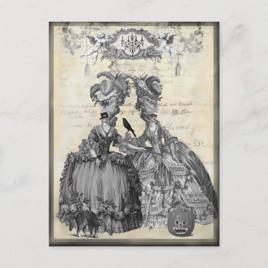 De halloween-bal briefkaart (Voorkant)