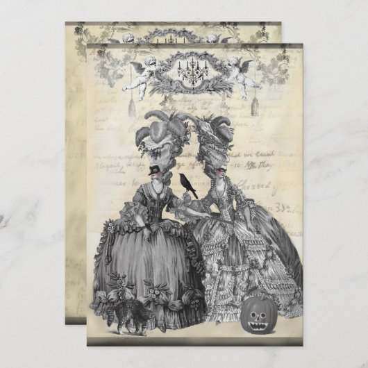 De halloween-bal kaart (Voorkant / Achterkant)