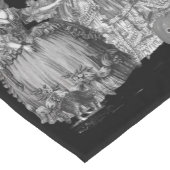 De halloween bal (zwart op zwart) korte tafelloper (Hoek)