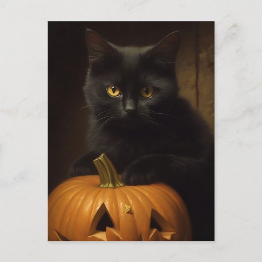 De Halloween Cat Briefkaart (Voorkant)