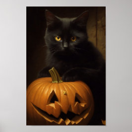 De Halloween Cat Poster