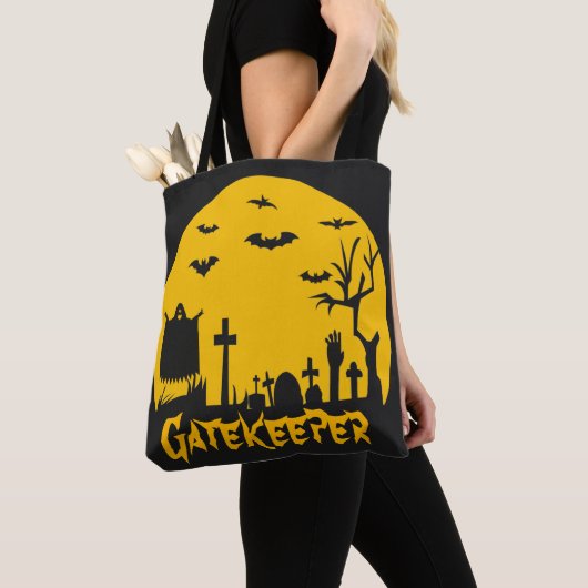 De Halloween Gatekeeper Canvas tas (Dichtbij)
