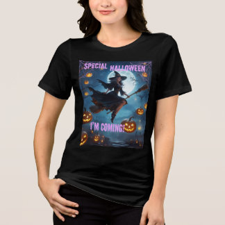 De Halloween Heks Tri-Blend Shirt