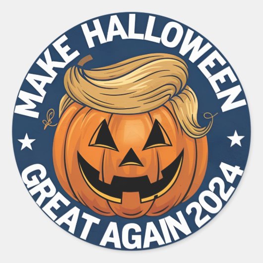 De Halloween Trump Pumpkin Sticker (Voorkant)