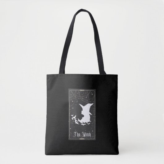 De Halloween Witch Tarot Canvas tas (Voorkant)